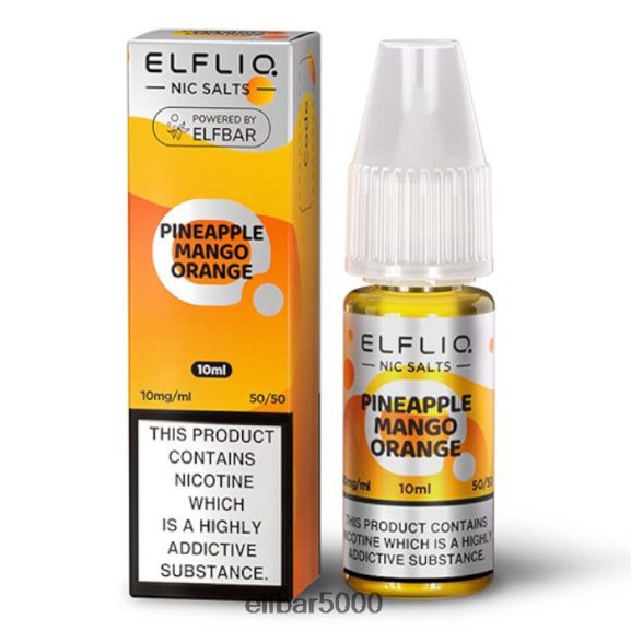 ELFBAR elfliq nic suolat - ananas mango appelsiini - 10ml-10mg/ml 6R28V2173 | Elf Bar Hinta