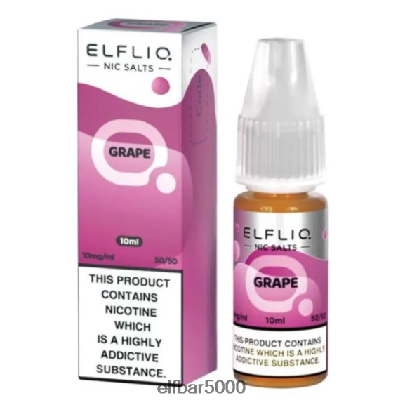 ELFBAR elfliq nic -suolat - rypäle - 10 ml-10 mg/ml 6R28V2191 | Elf Bar 5000 Bc