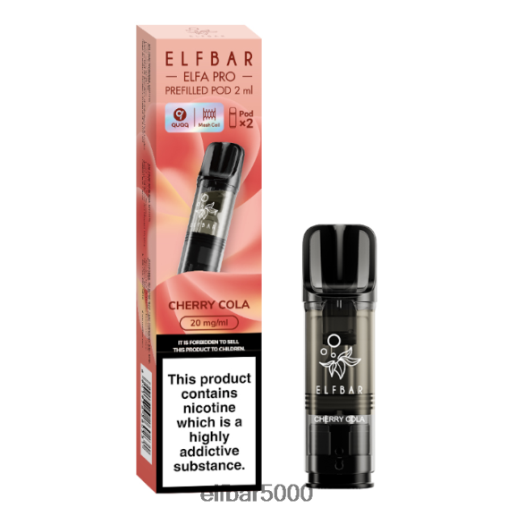 ELFBAR elfa pro esitäytetyt palot - 20mg - 2kpl 6R28V284 | Elfbar Bc5000 Europe kirsikka cola