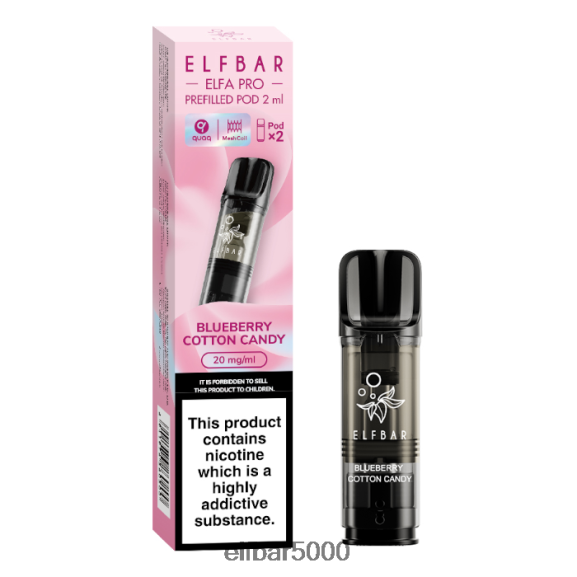 ELFBAR elfa pro esitäytetyt palot - 20mg - 2kpl 6R28V297 | Elf Bar Bc5000 Ultra mustikka pilvinen