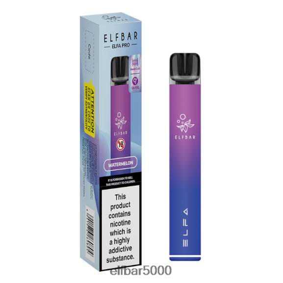 ELFBAR elfa pro pod kit - ladattava 6R28V267 | Elf Bar 5000 Puff aurora purppura + vesimeloni esitäytetty palo