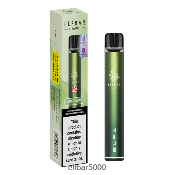 ELFBAR elfa pro pod kit - ladattava 6R28V273 | Elf Bar Hinta aurora green + omenapersikka esitäytetty palo