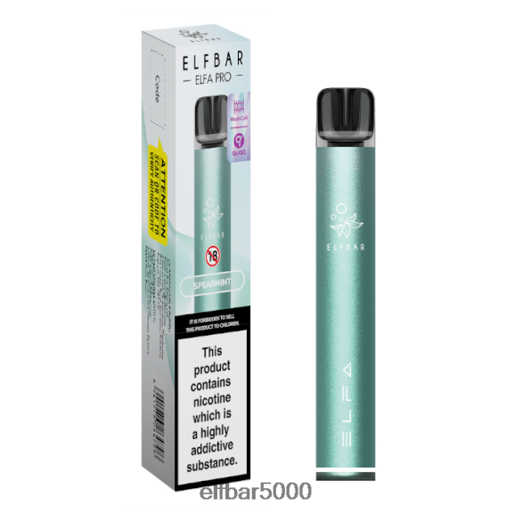 ELFBAR elfa pro pod kit - ladattava 6R28V277 | Elf Bar Bc5000 Ultra hämäräsyaani + viherminttu esitäytetty palo