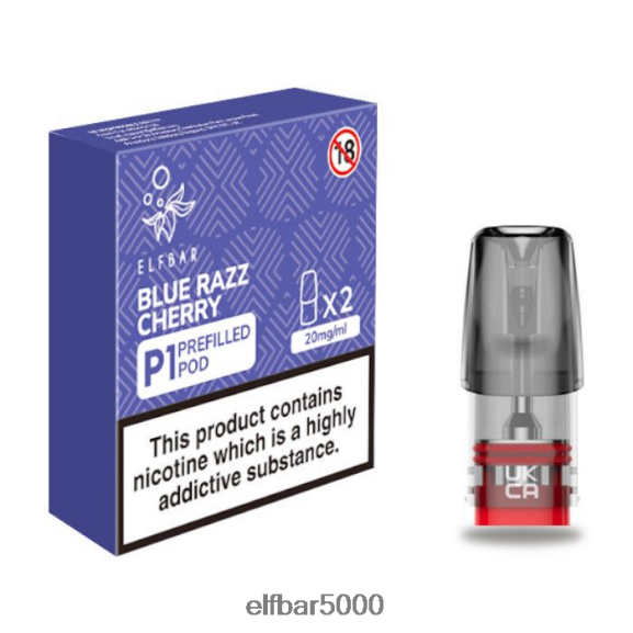 ELFBAR mate 500 p1 esitäytettyä paloa - 20 mg (2 pakkaus) blue razz kirsikka 6R28V2165 | Elf Bar 5000 Box