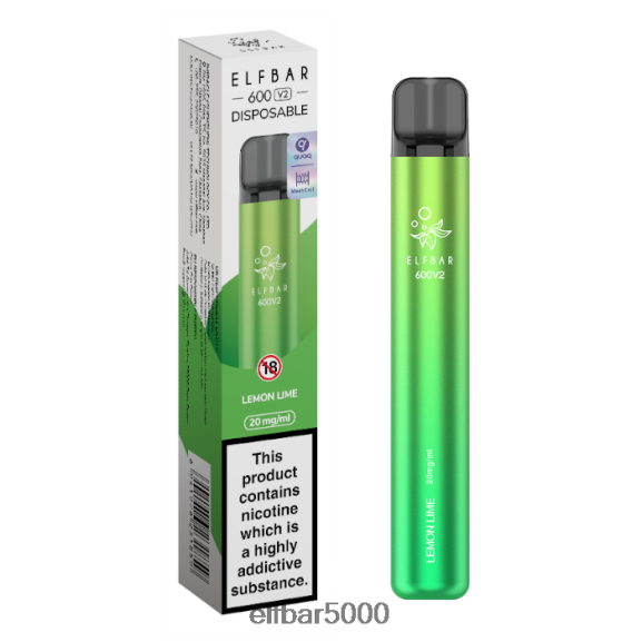 ELFBAR 600v2 kertakäyttöinen vape - 20mg 6R28V215 | Elf Bar Suomi Sitruuna lime