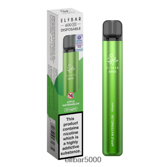 ELFBAR 600v2 kertakäyttöinen vape - 20mg 6R28V221 | Elf Bar 5000 Hinta omena vesimeloni