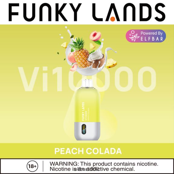 ELFBAR funky lands kertakäyttöinen vape vi10000 suihke 6R28V2464 | Elfbar Bc5000 Europe persikka colada