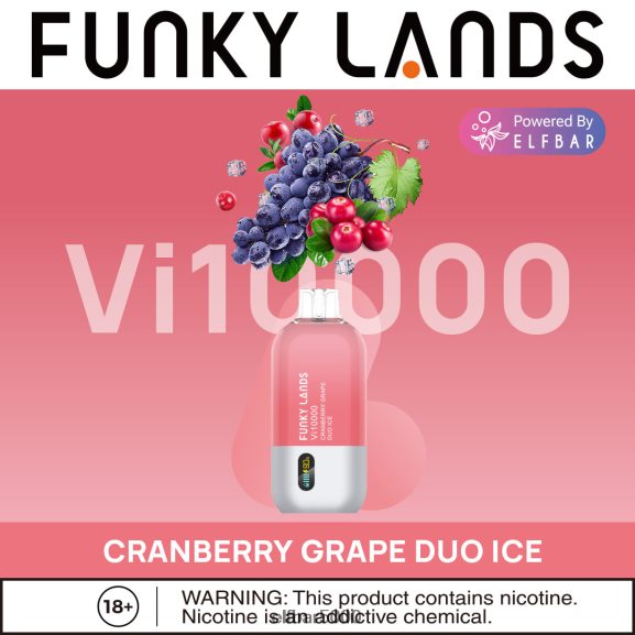 ELFBAR funky landsin paras maku kertakäyttöinen vape vi10000 iced -sarja 6R28V2458 | Elfbar Bc5000 Box karpalo rypäle duo jää