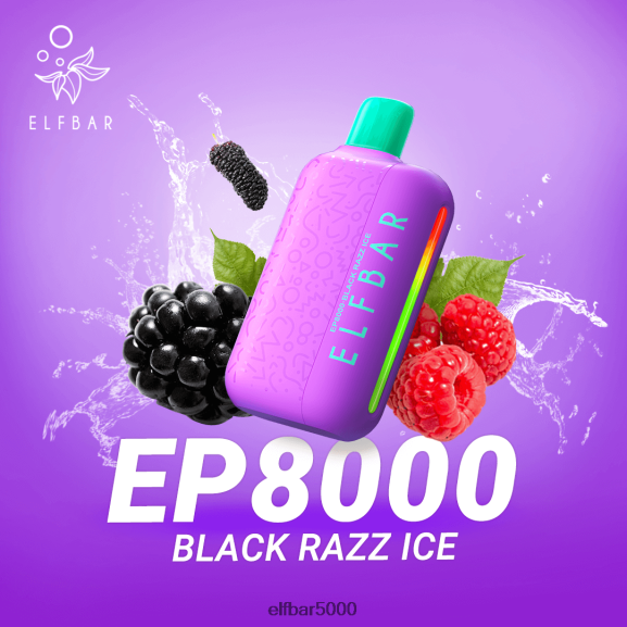 ELFBAR kertakäyttöiset vape uudet ep8000 suihkeet 6R28V2372 | Elf Bar 5000 Nicotine musta razz-jää